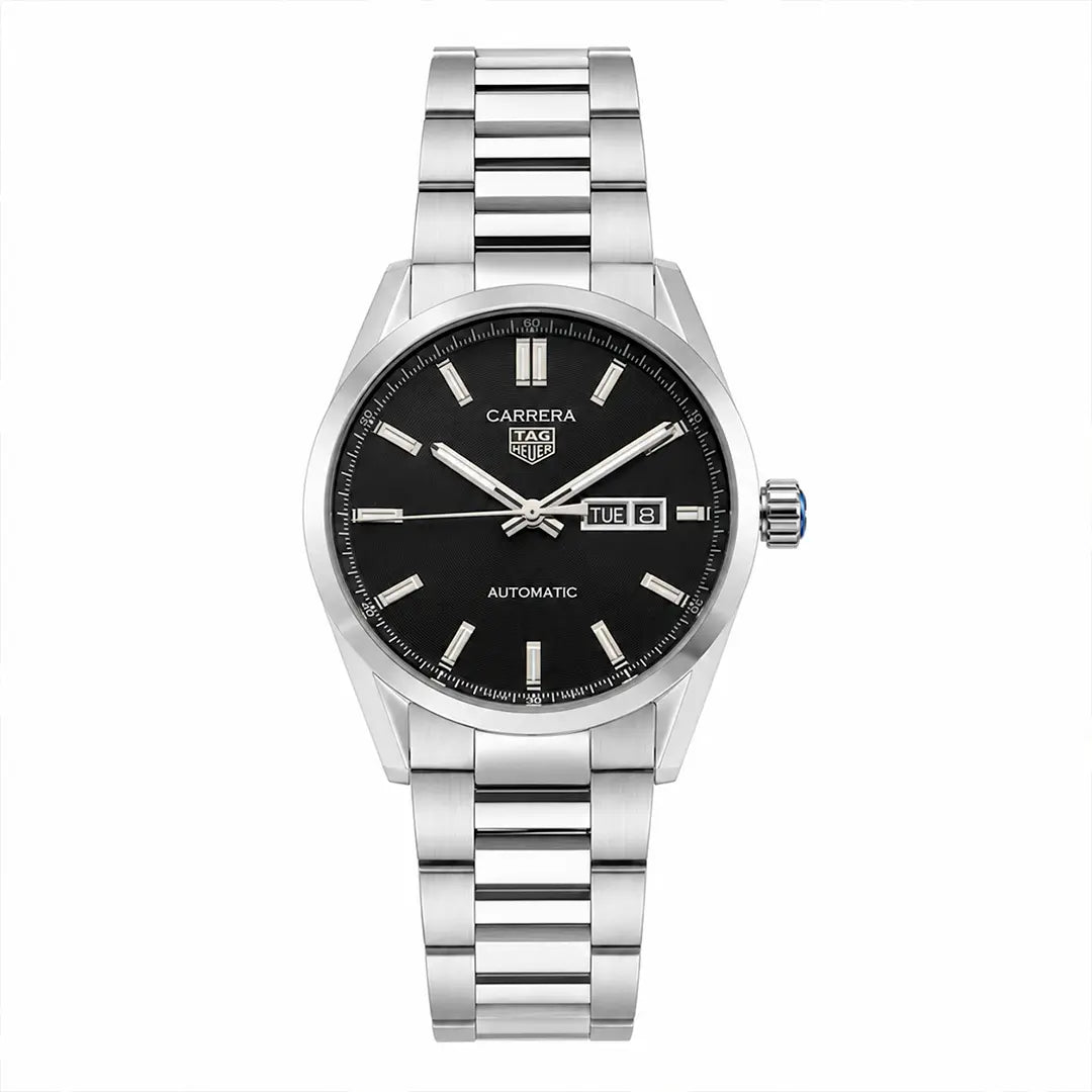 Tag Heuer Carrera Calibre 5 (Automatic Master Copy) | Premium Executive Edition with Stainless Steel Link Bracelet