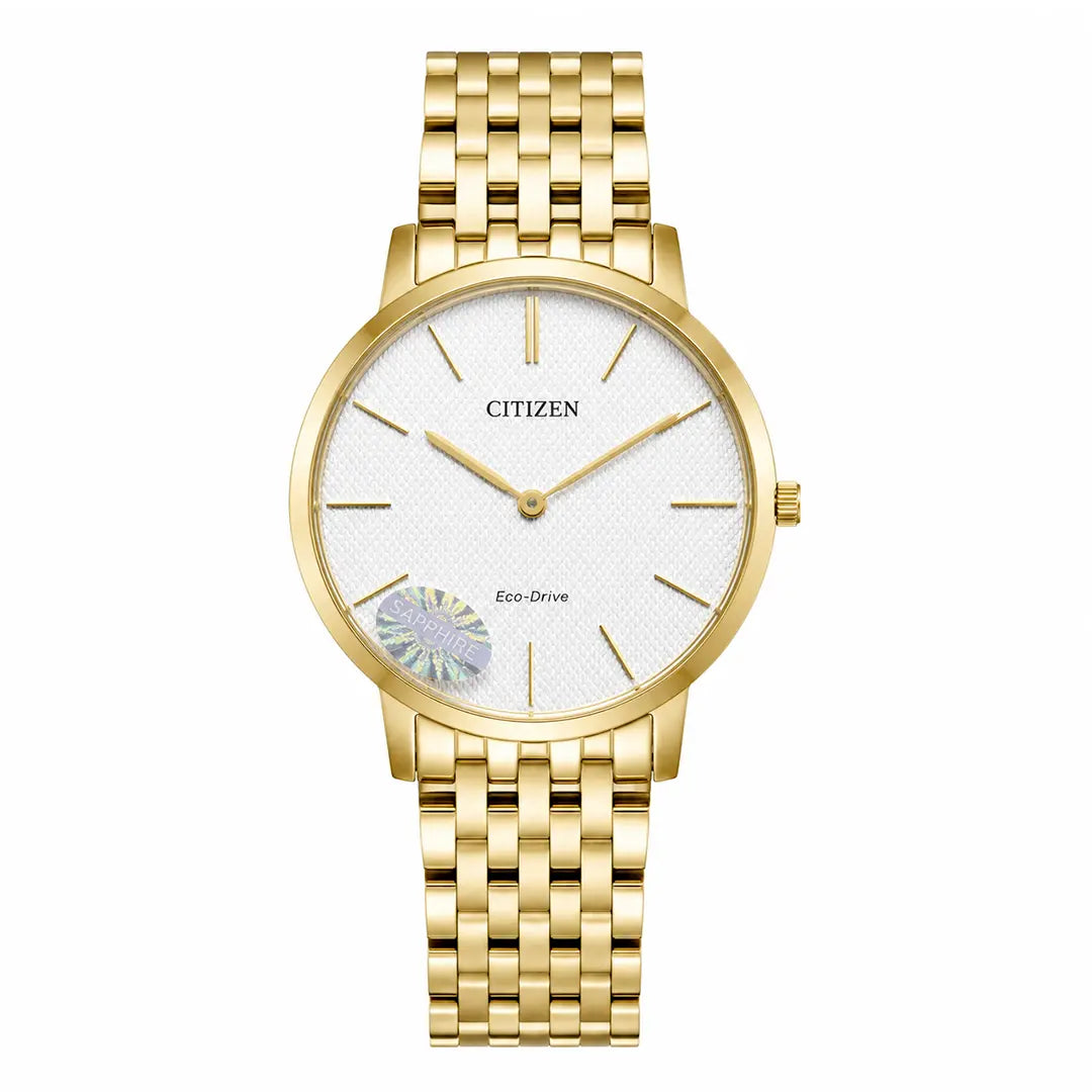 Citizen Eco-Drive Slim Series (Quartz Master Copy) | Premium Textured Dial with Bi-Tonal Link Bracelet