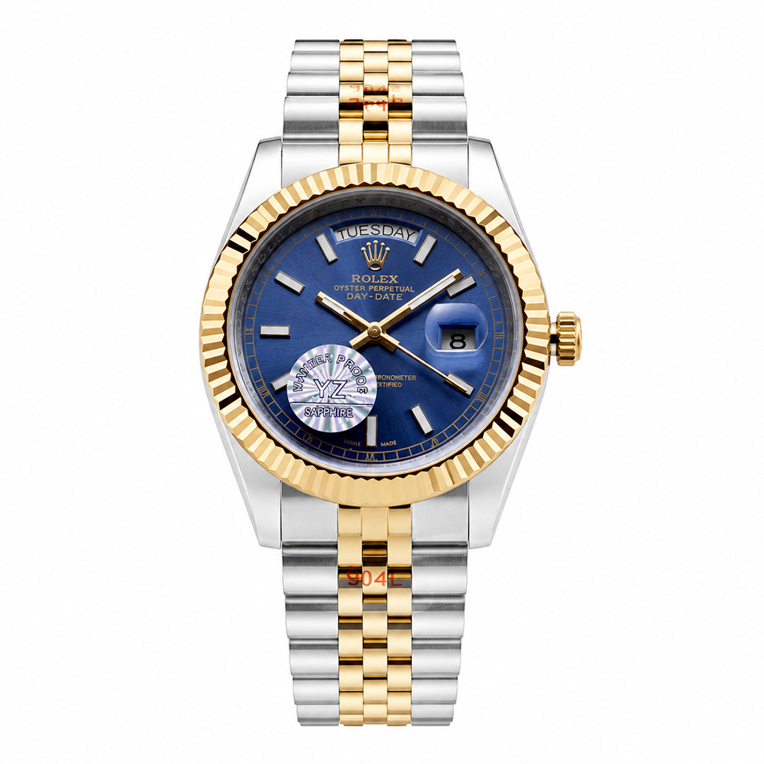 Rolex Day-Date President Series (Automatic Master Copy) | Premium Fluted Bezel with Jubilee Link Bracelet