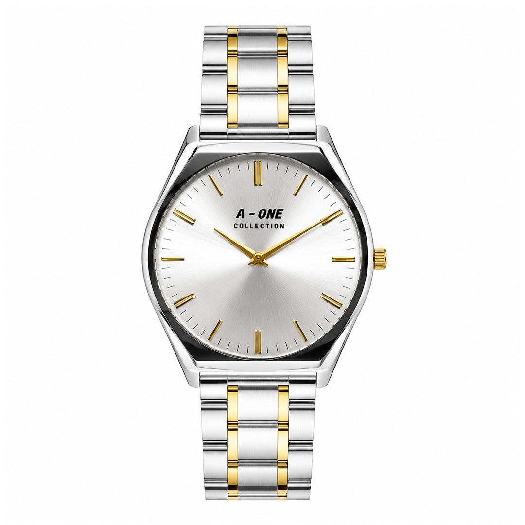 A-ONE COLLECTION Executive Edition | Metallic Sunburst Dial Stainless Steel Quartz Watch (AWAM-00271)