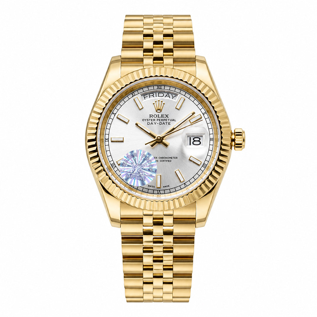Rolex Day-Date President Series (Automatic Master Copy) | Premium Fluted Bezel with Jubilee Link Bracelet