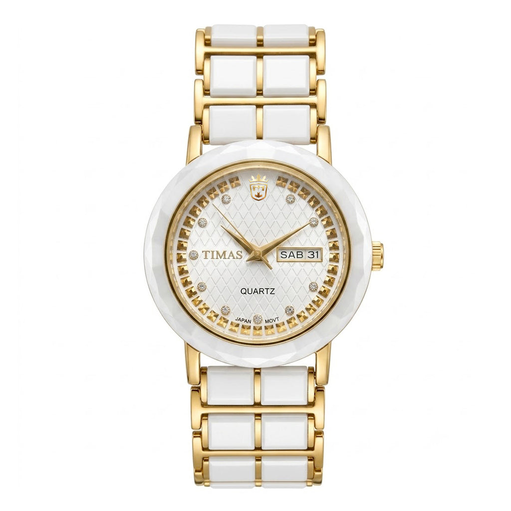 TIMAS Ceramic Diamond-Facet Edition | High-Tech Ceramic Day-Date Quartz Watch