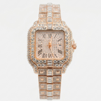 Cartier Santos Horizon Series | Pavé-Set Geometric Grandeur with Timeless Roman Dial