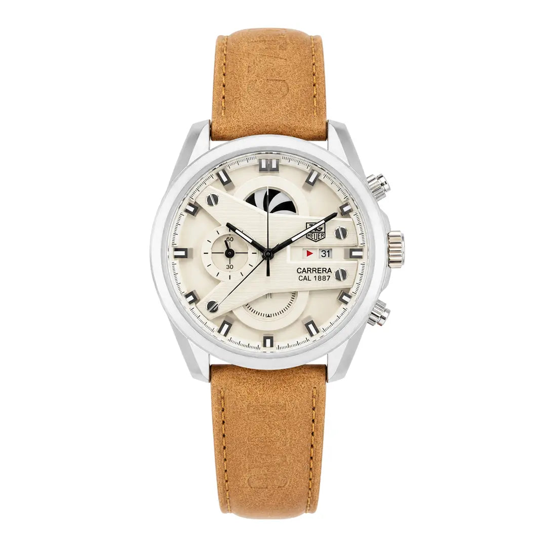Tag Heuer Carrera CR7 Edition (Chronograph Homage) | Fully Functional Multi-Dial Watch with Textured Leather Strap