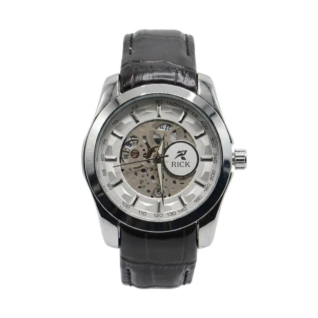 Rick Skeleton Series | Premium Open-Heart Watch With Textured Strap