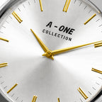 A-ONE COLLECTION Executive Edition | Metallic Sunburst Dial Stainless Steel Quartz Watch (AWAM-00271)