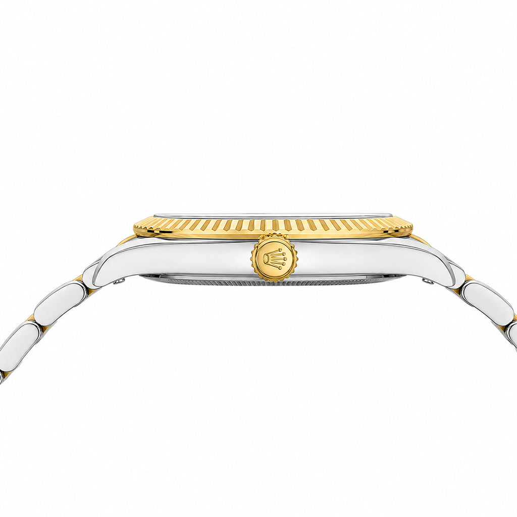 Rolex Datejust Style Edition | Fluted Bezel Two-Tone Steel Quartz Watch (AWRM-00273)
