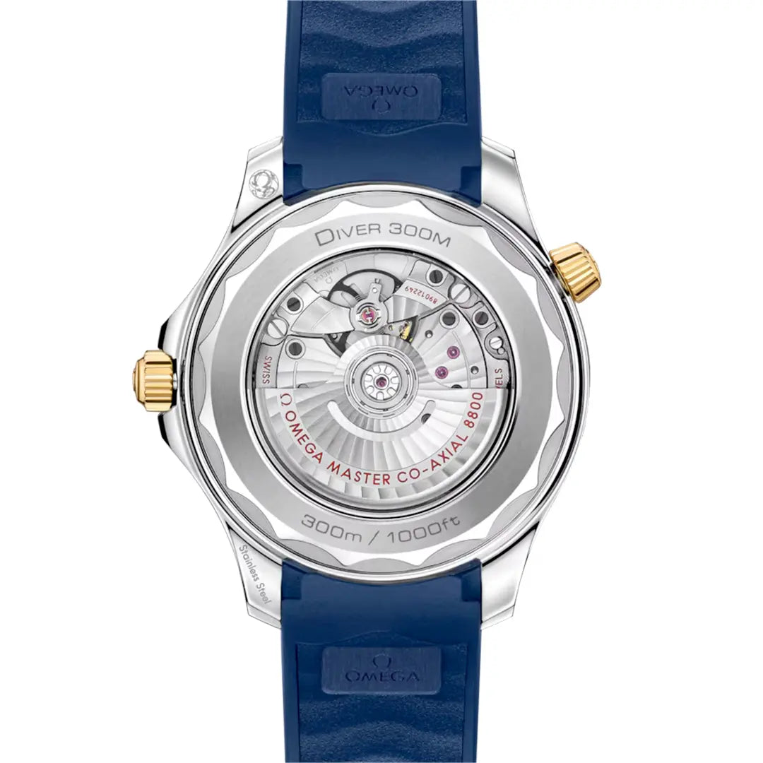 Omega Seamaster (Automatic Master Copy) | Premium Wave Dial with Integrated Rubber Strap
