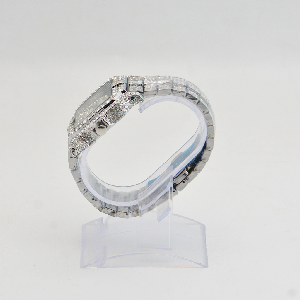 Cartier Santos Horizon Series | Pavé-Set Geometric Grandeur with Timeless Roman Dial