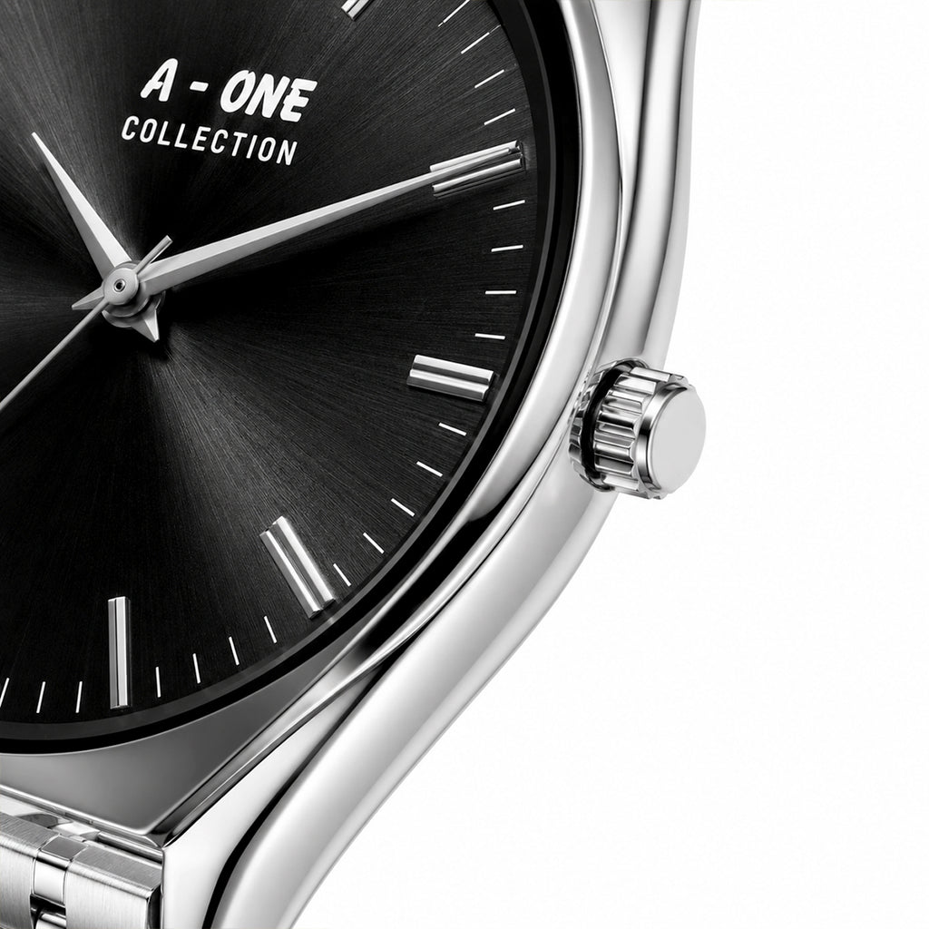 A-ONE COLLECTION Executive Edition | Metallic Sunburst Dial Stainless Steel Quartz Watch (AWAM-00271)