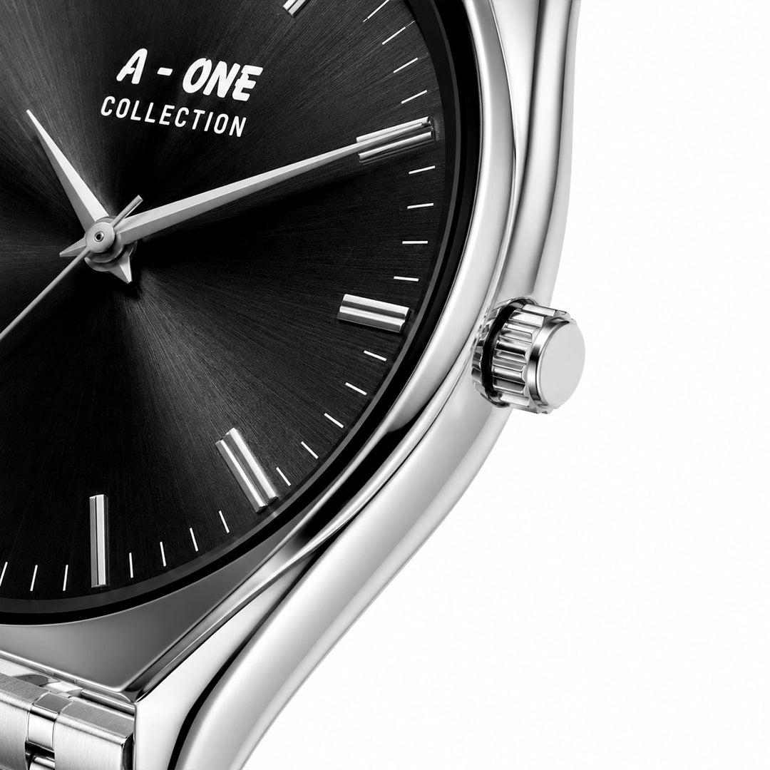 A-ONE COLLECTION Executive Edition | Metallic Sunburst Dial Stainless Steel Quartz Watch (AWAM-00271)
