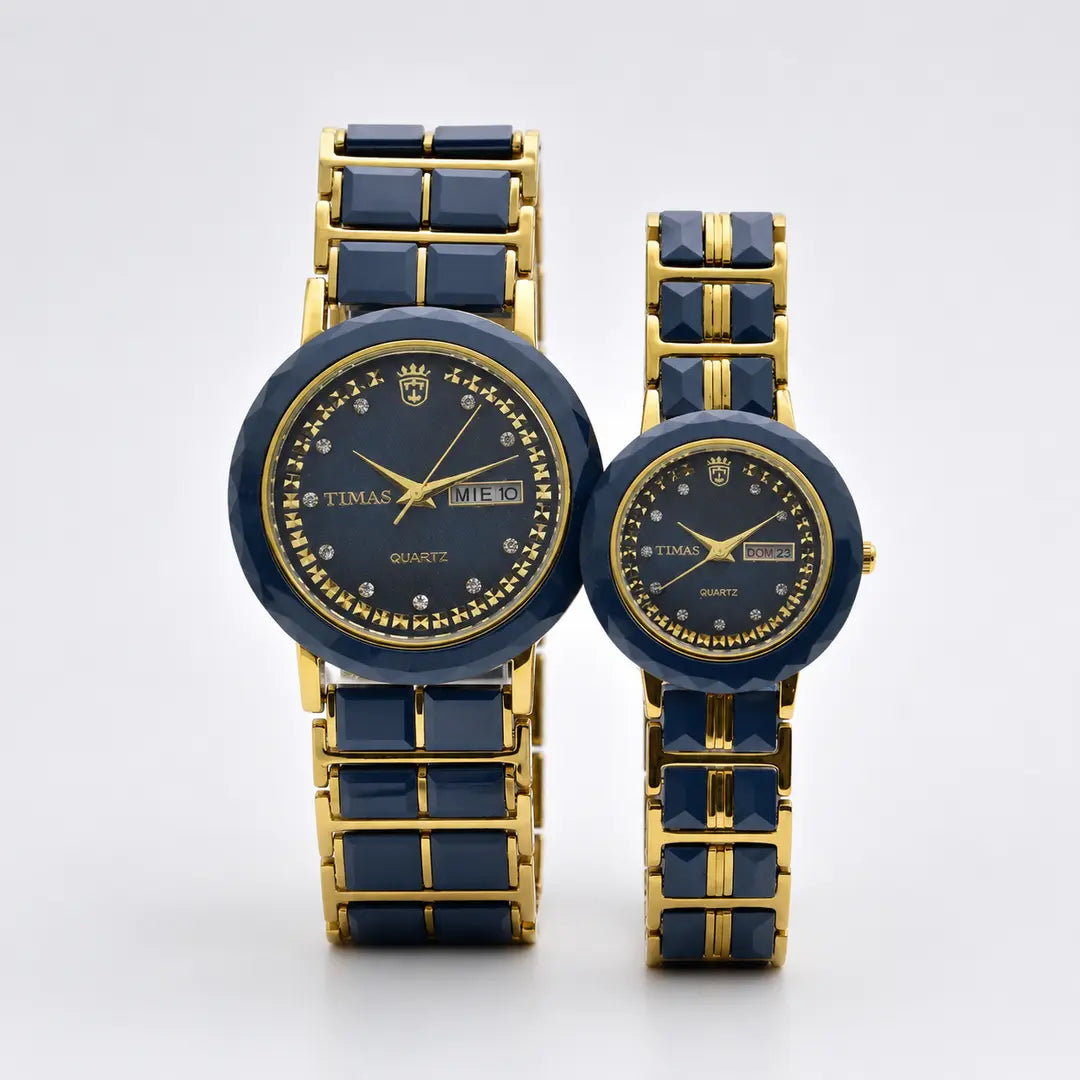 Timas Imperial Couple Series | Premium Diamond-Cut Faceted Ceramic His & Hers Set
