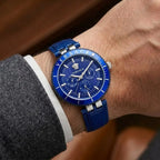 Versace Palazzo Fashion Chronograph | Working Multi-Dial Display with Alligator-Grain Strap