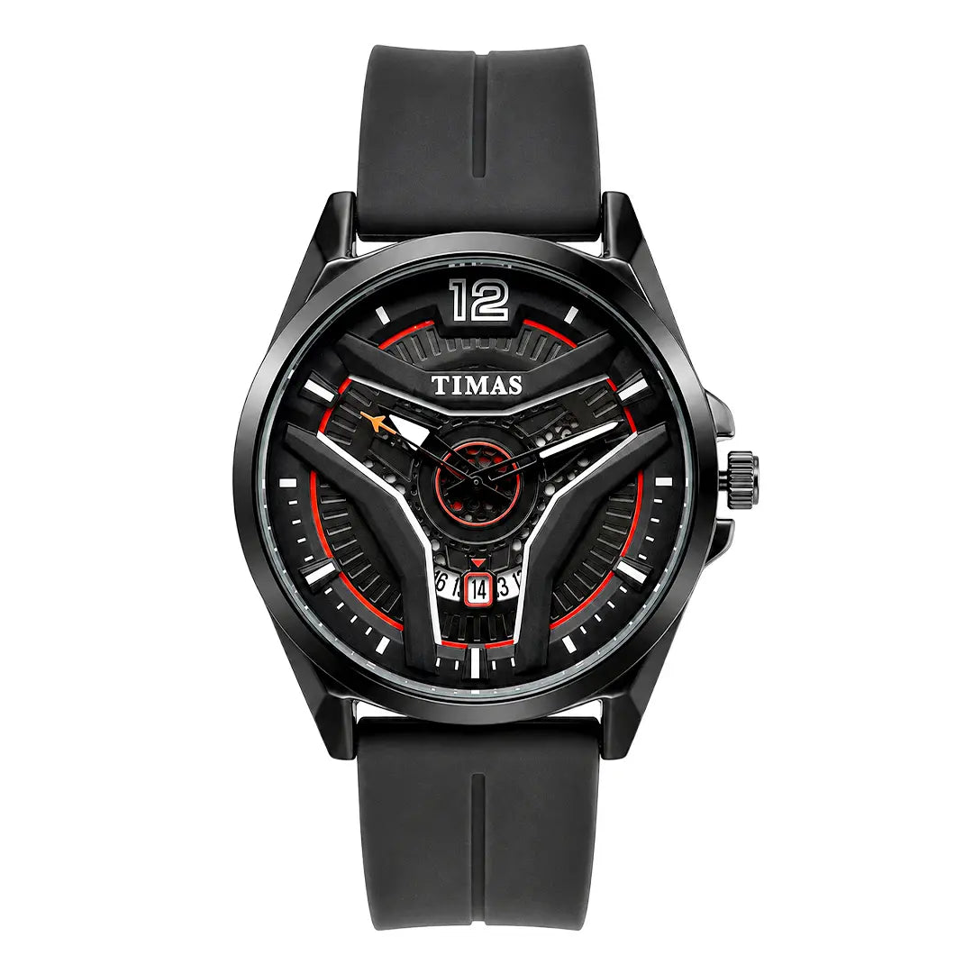 Timas Vector Series | Futuristic Geometric Dial Sports Watch with Premium Silicone Strap
