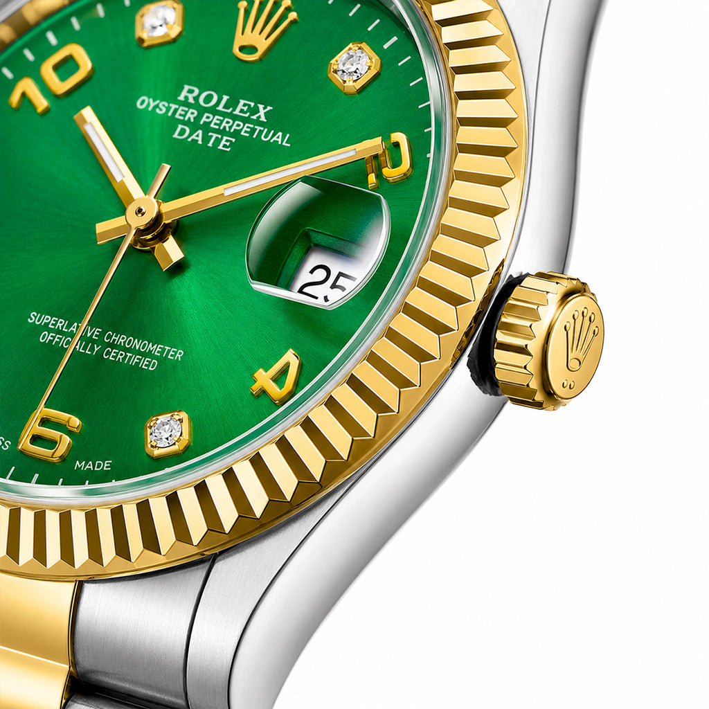 Rolex Datejust Style Edition | Fluted Bezel Two-Tone Steel Quartz Watch (AWRM-00273)