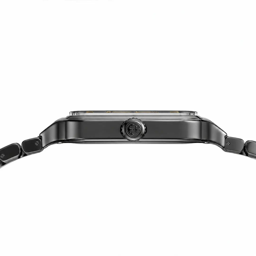 Rado True Square Open Heart (Automatic Master Copy) | Premium Skeleton Dial with Glossy High-Tech Style Bracelet