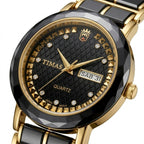 TIMAS Ceramic Diamond-Facet Edition | High-Tech Ceramic Day-Date Quartz Watch