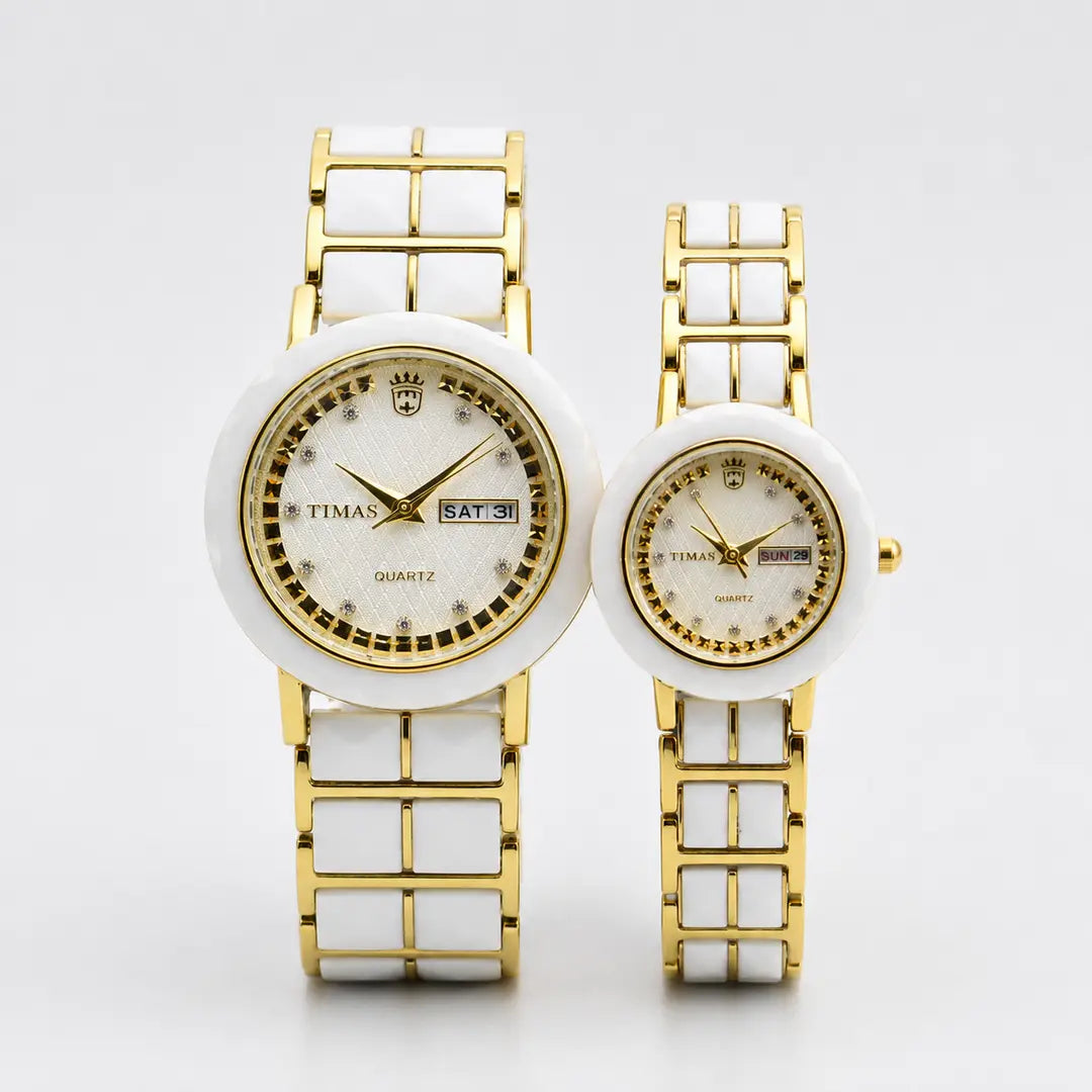 Timas Imperial Couple Series | Premium Diamond-Cut Faceted Ceramic His & Hers Set