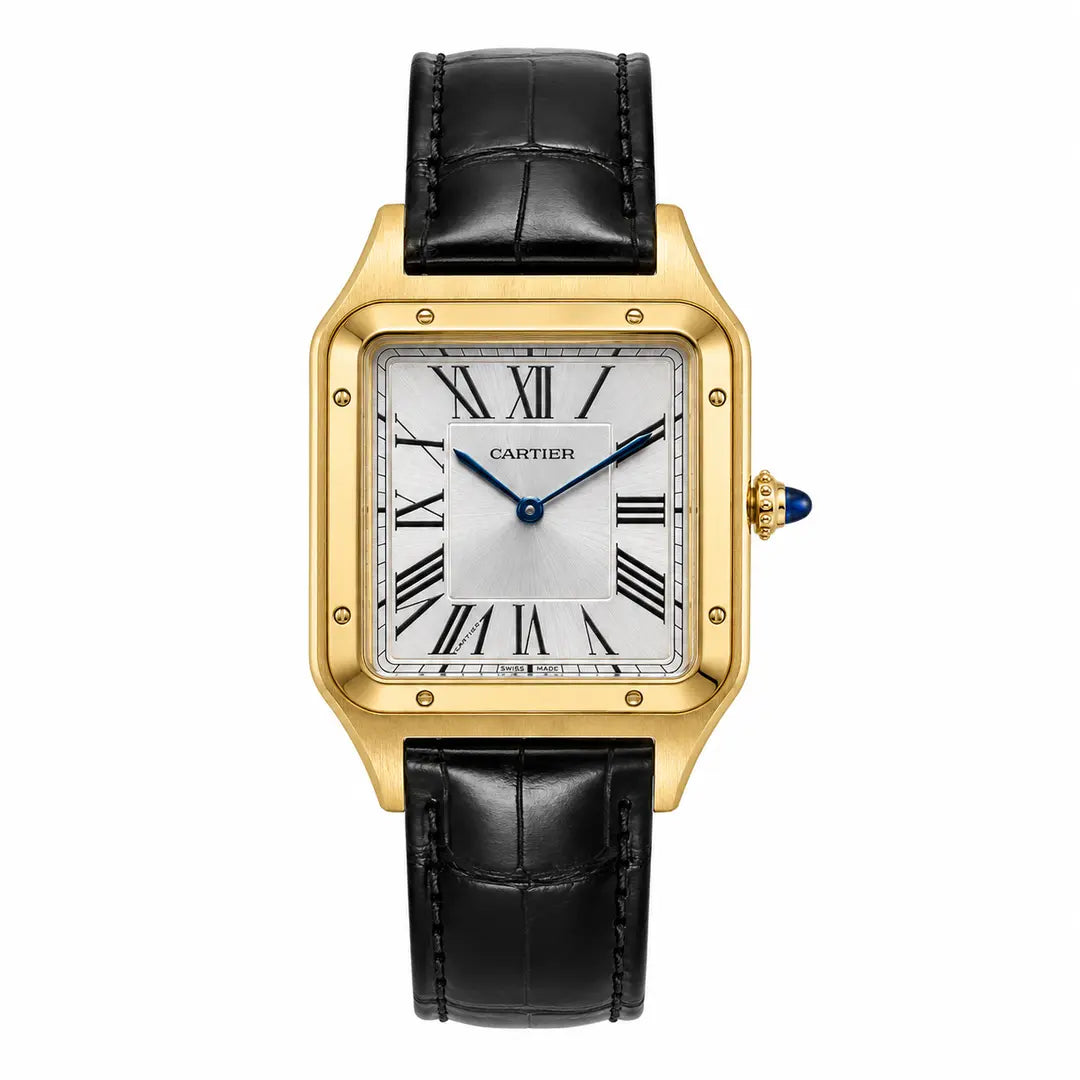 Cartier Santos Dumont (Quartz Master Copy) | Iconic Square Watch with Alligator Leather Strap