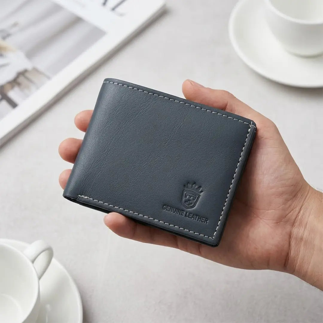 Timas signature edition | premium genuine leather wallet with contrast stitching