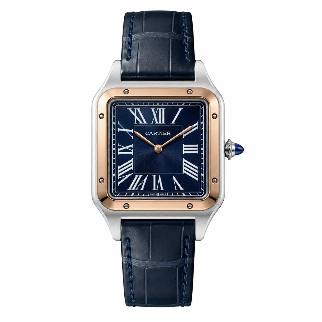 Cartier Santos Dumont (Quartz Master Copy) | Iconic Square Watch with Alligator Leather Strap
