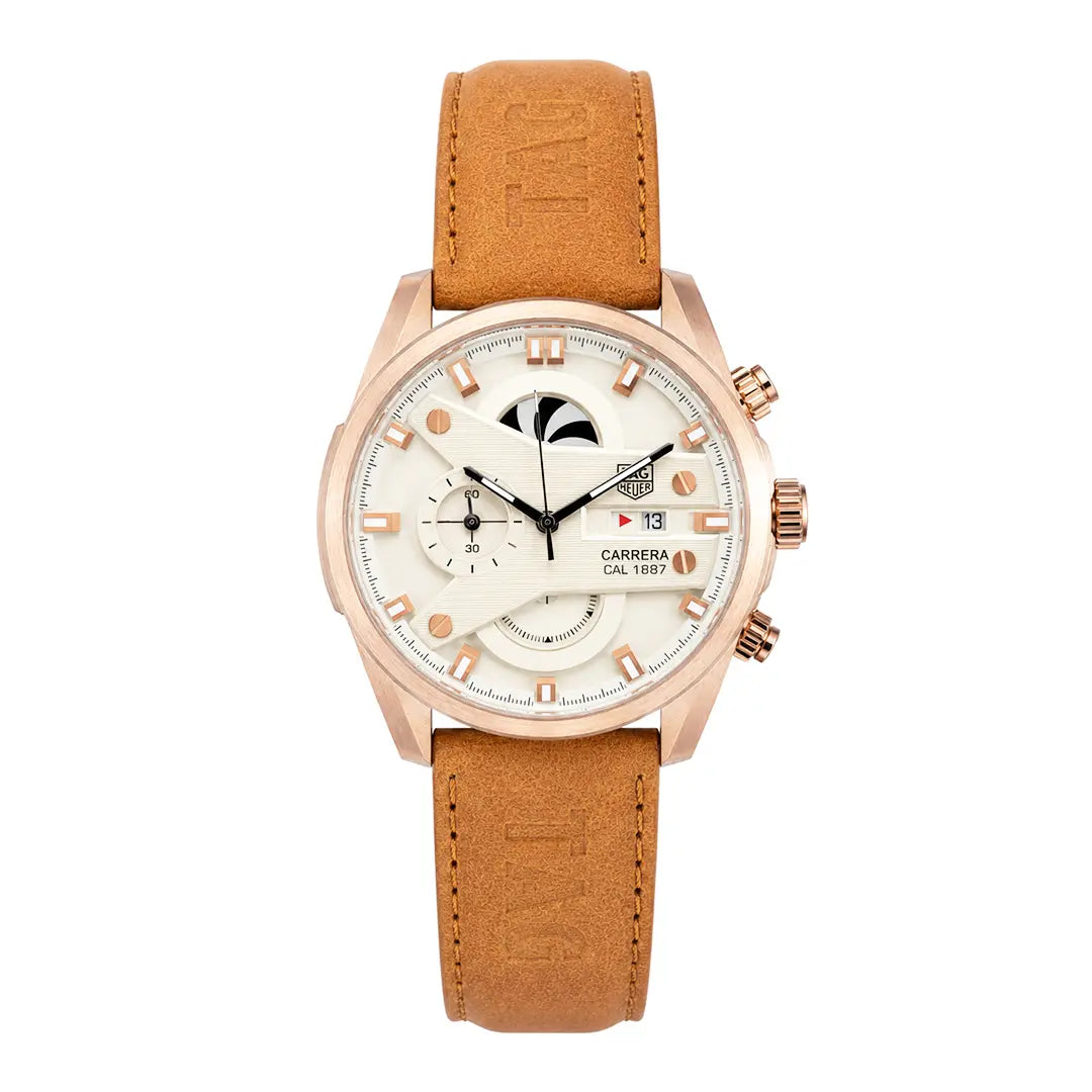 Tag Heuer Carrera CR7 Edition (Chronograph Homage) | Fully Functional Multi-Dial Watch with Textured Leather Strap
