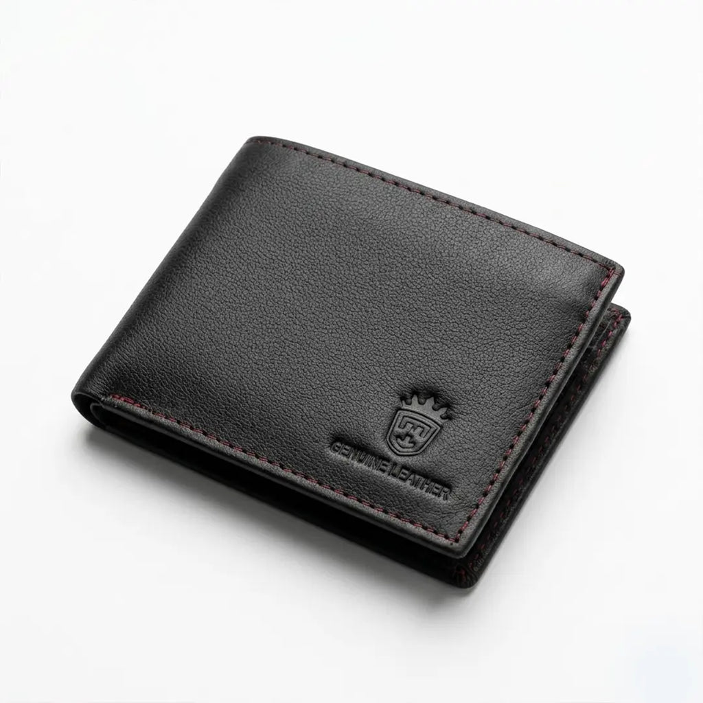 Timas signature edition | premium genuine leather wallet with contrast stitching