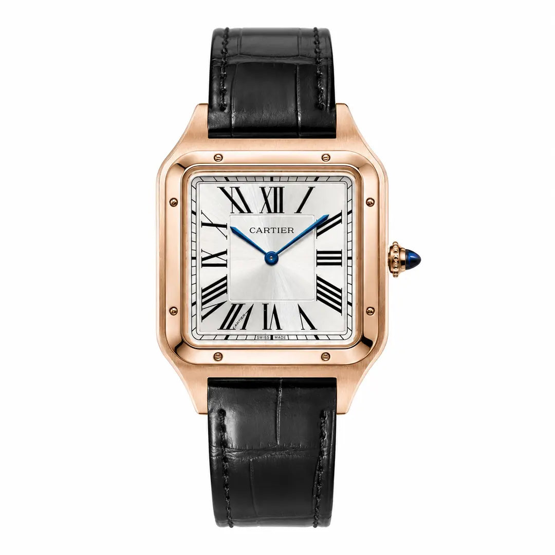 Cartier Santos Dumont (Quartz Master Copy) | Iconic Square Watch with Alligator Leather Strap