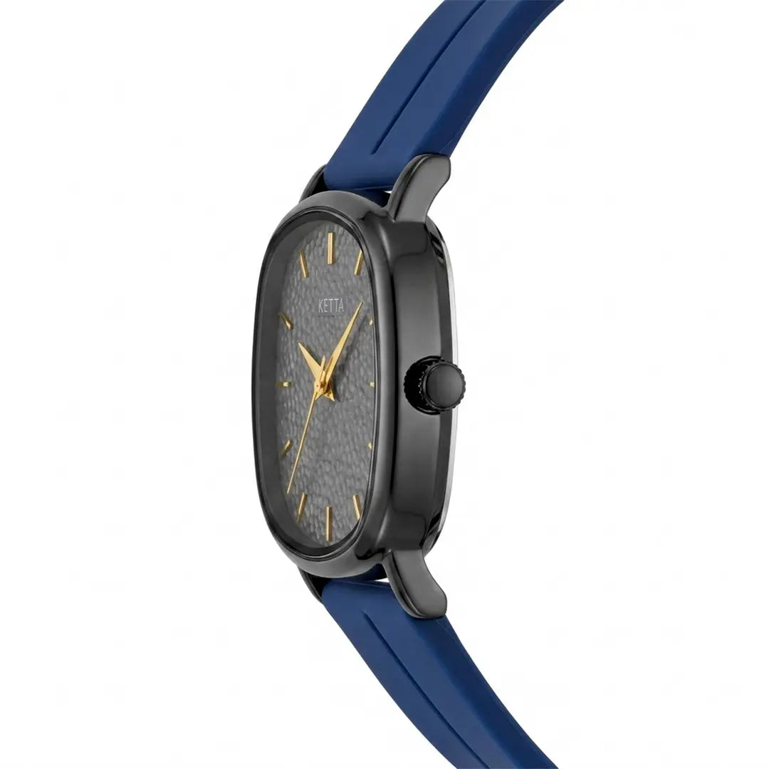 Ketta Horizon Cushion Series | Minimalist Textured Dial with Premium PVC Comfort Strap