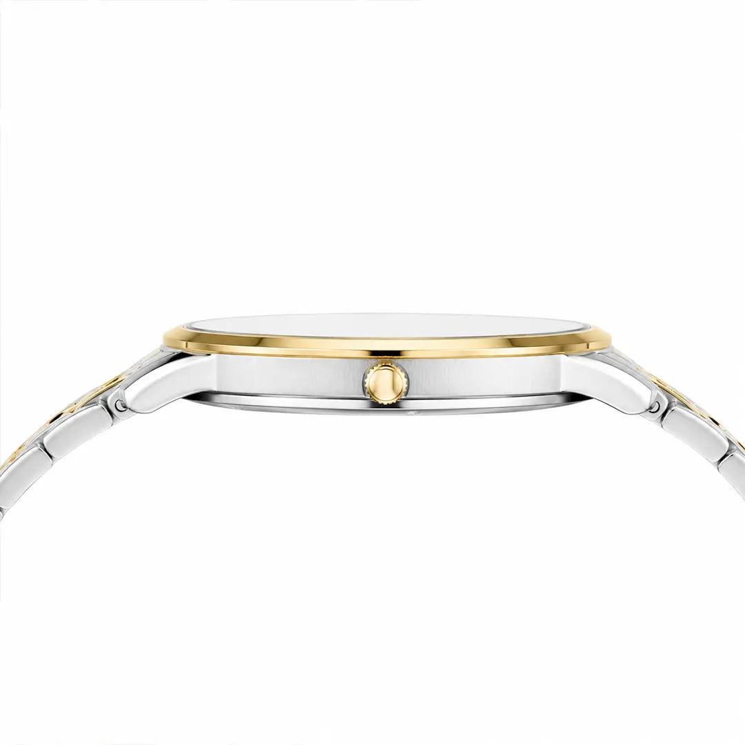Citizen Eco-Drive Slim Series (Quartz Master Copy) | Premium Textured Dial with Bi-Tonal Link Bracelet