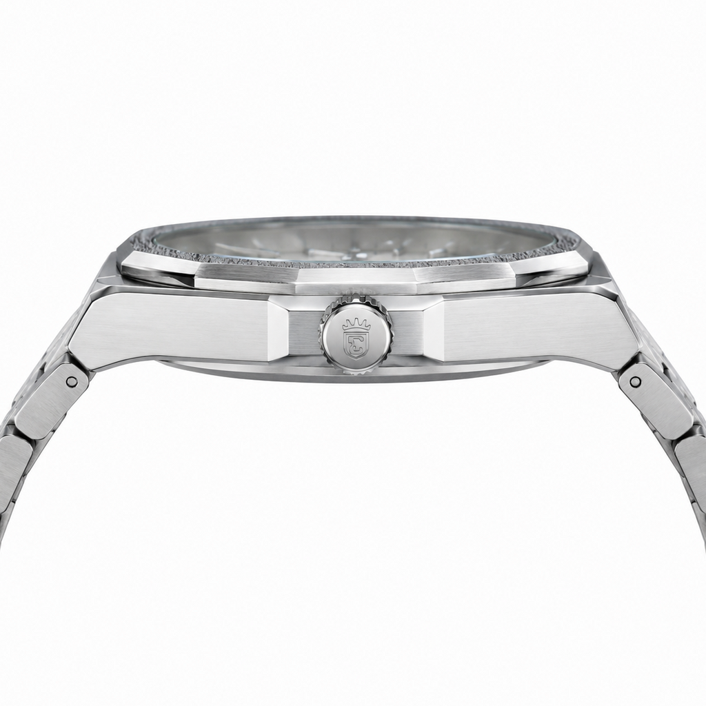 Men’s Timas Luxury Silver & Grey Professional Watch