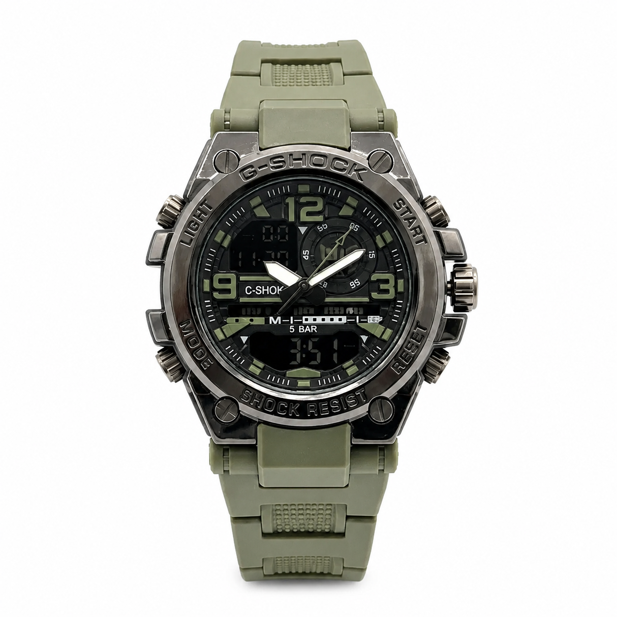 Ultimate Tactical Sports Watch | Dual-Display (Analog-Digital)