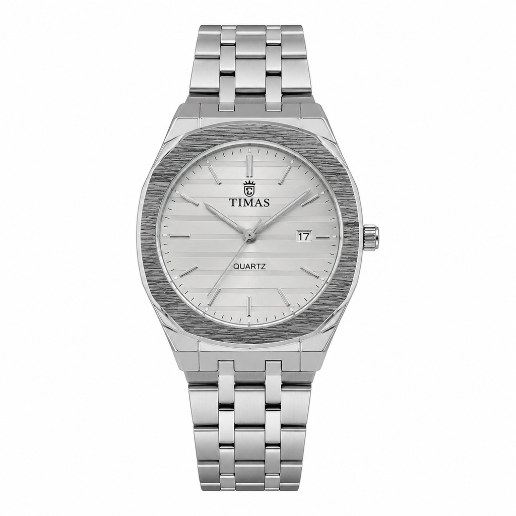 Men’s Timas Luxury Silver & Grey Professional Watch