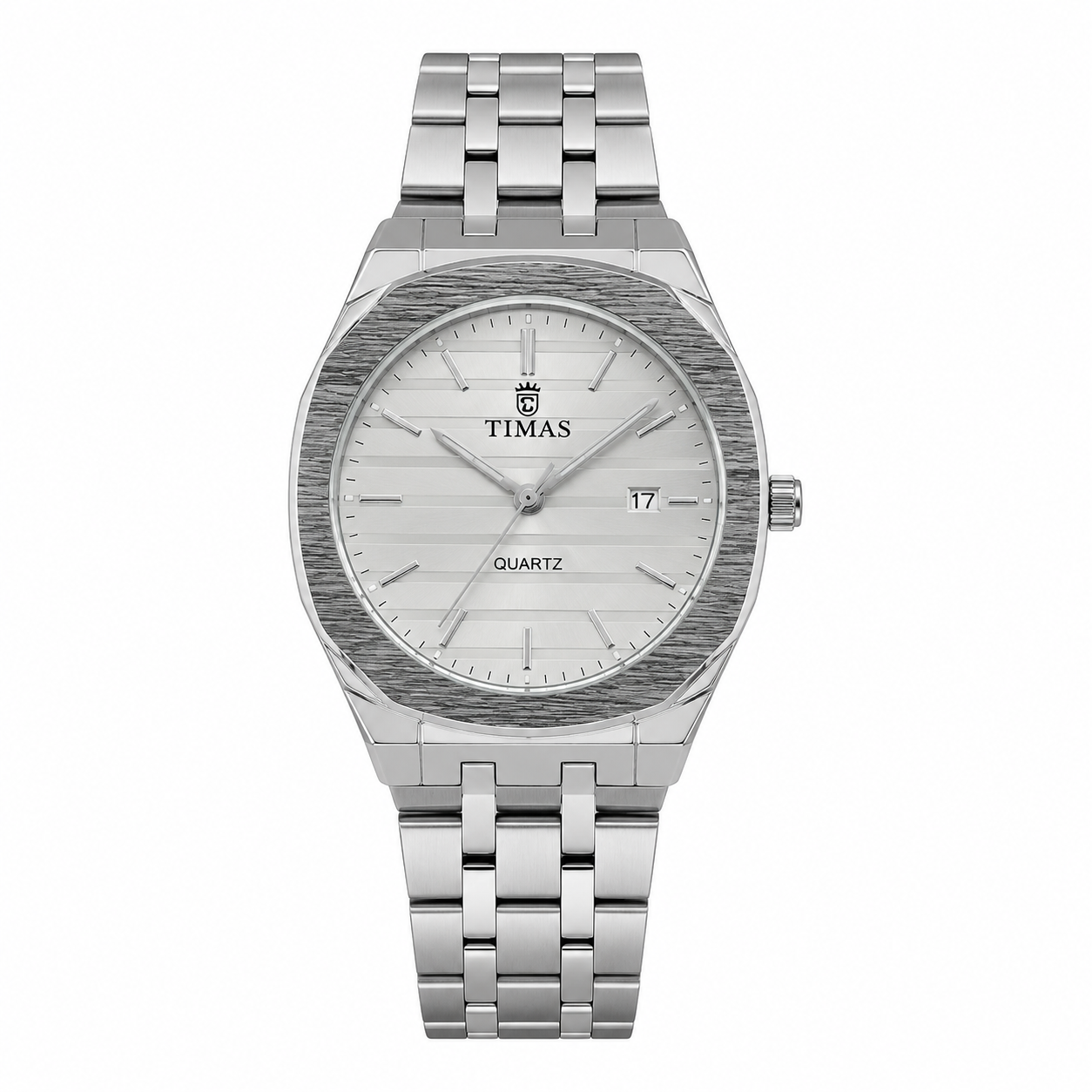 Men’s Timas Luxury Silver & Grey Professional Watch