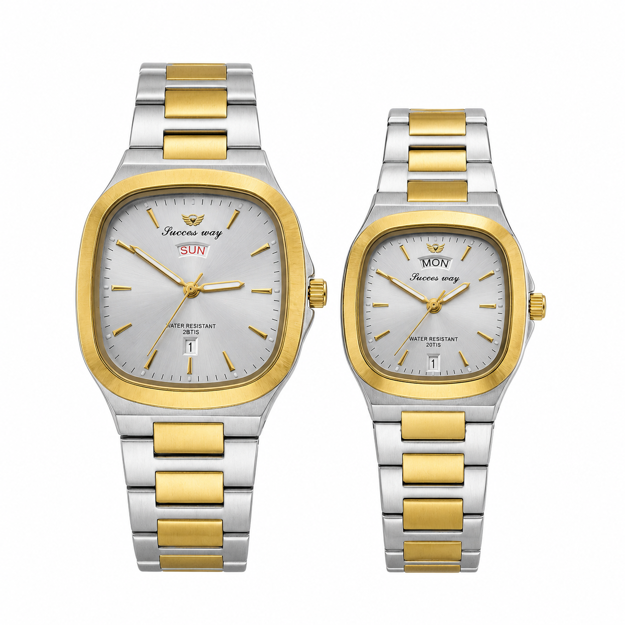 Success way prestige couple set | luxury matching watches with day-date display