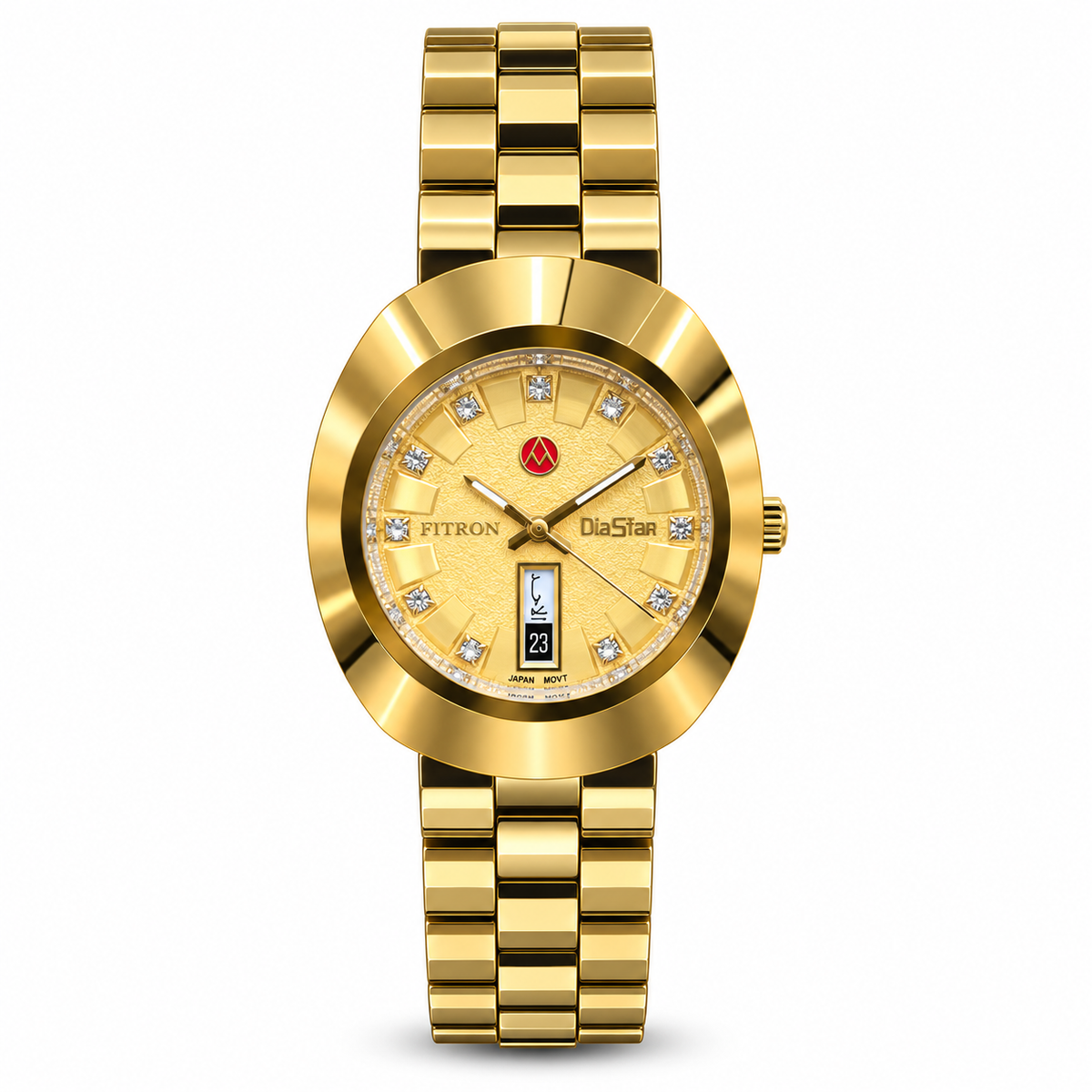 Fitron DiaStar Full Ceramic Luxury Watch with Day-Date Display
