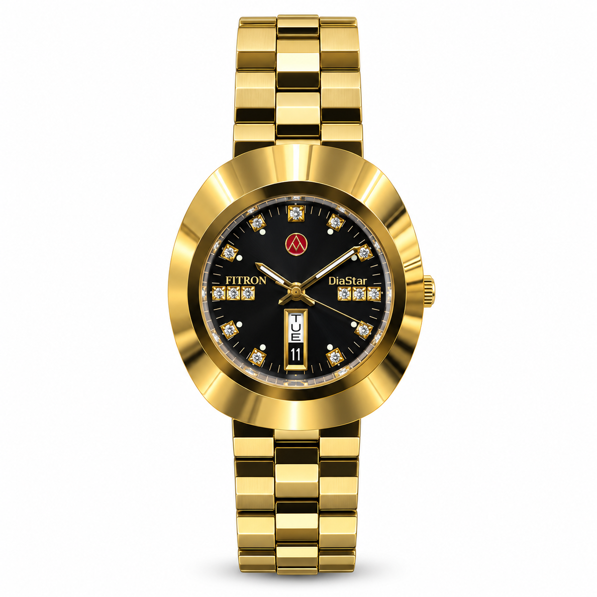 Fitron DiaStar Full Ceramic Luxury Watch with Day-Date Display