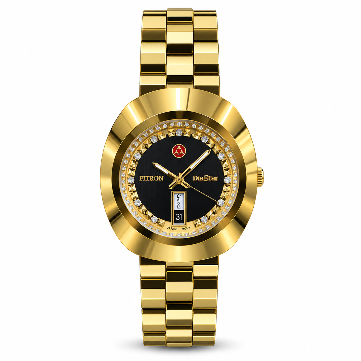 Fitron DiaStar Full Ceramic Luxury Watch with Day-Date Display