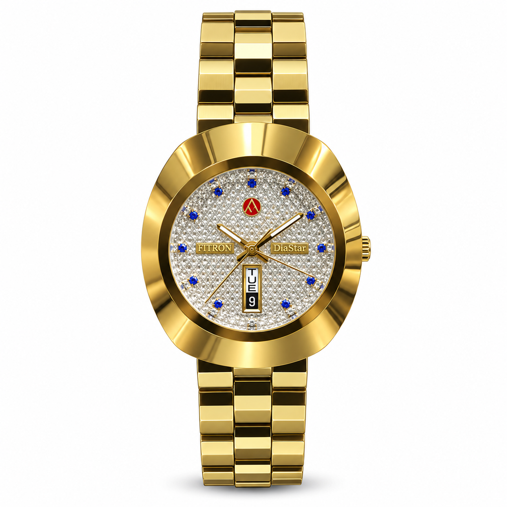 Fitron DiaStar Full Ceramic Luxury Watch with Day-Date Display