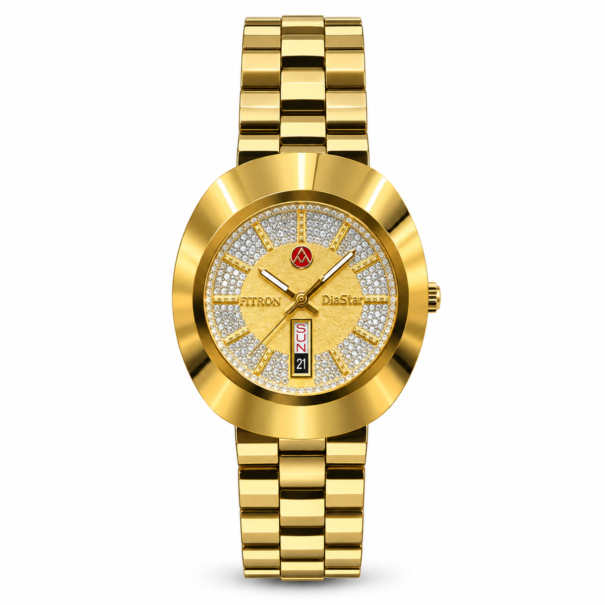 Fitron DiaStar Full Ceramic Luxury Watch with Day-Date Display