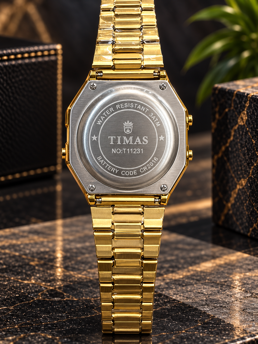 TIMAS Vintage Digital Couple Watch with Alarm, LED Backlight & Chronograph (AWTC-00316)