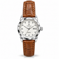 TIMAS Elegant Quartz Ladies Watch with Textured Guilloché Dial, Date Display & Leather Strap (AWTL-00319)