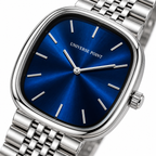 Universe Point Oval Quartz Watch with Sunburst Dial & Fine Metallic Jubilee Bracelet (AWTM-00318)