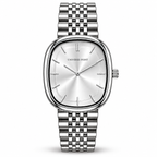Universe Point Oval Quartz Watch with Sunburst Dial & Fine Metallic Jubilee Bracelet (AWTM-00318)
