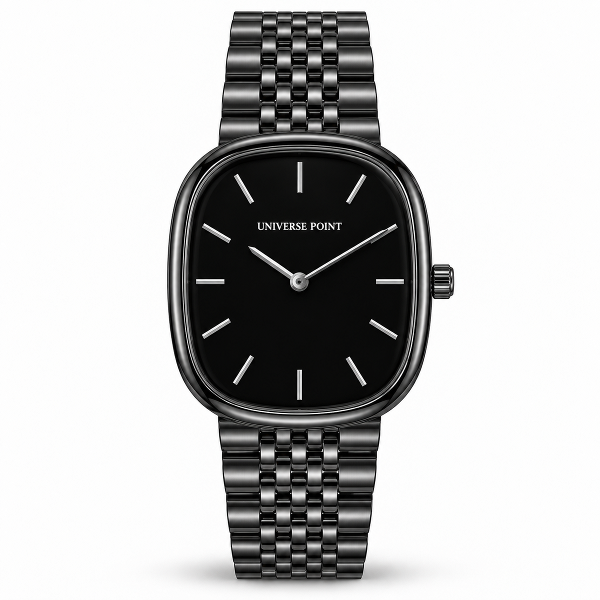 Universe Point Oval Quartz Watch with Sunburst Dial & Fine Metallic Jubilee Bracelet (AWTM-00318)