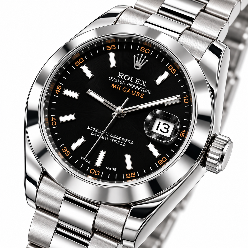 Rolex Classic Men's Watch with Sunburst Dial, Date Display & Metallic Oyster Bracelet (AWRM-00325)