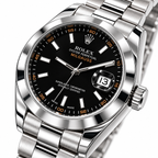 Rolex Classic Men's Watch with Sunburst Dial, Date Display & Metallic Oyster Bracelet (AWRM-00325)