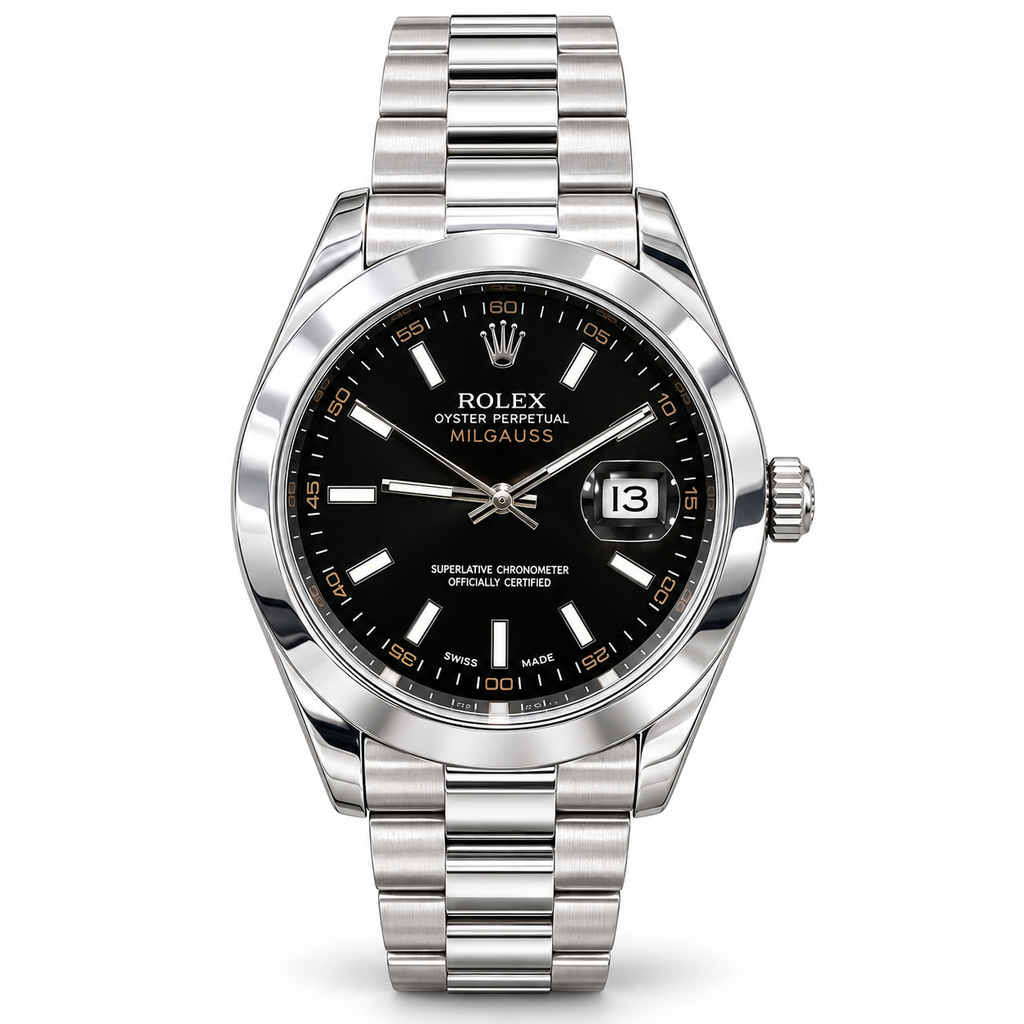 Rolex Classic Men's Watch with Sunburst Dial, Date Display & Metallic Oyster Bracelet (AWRM-00325)
