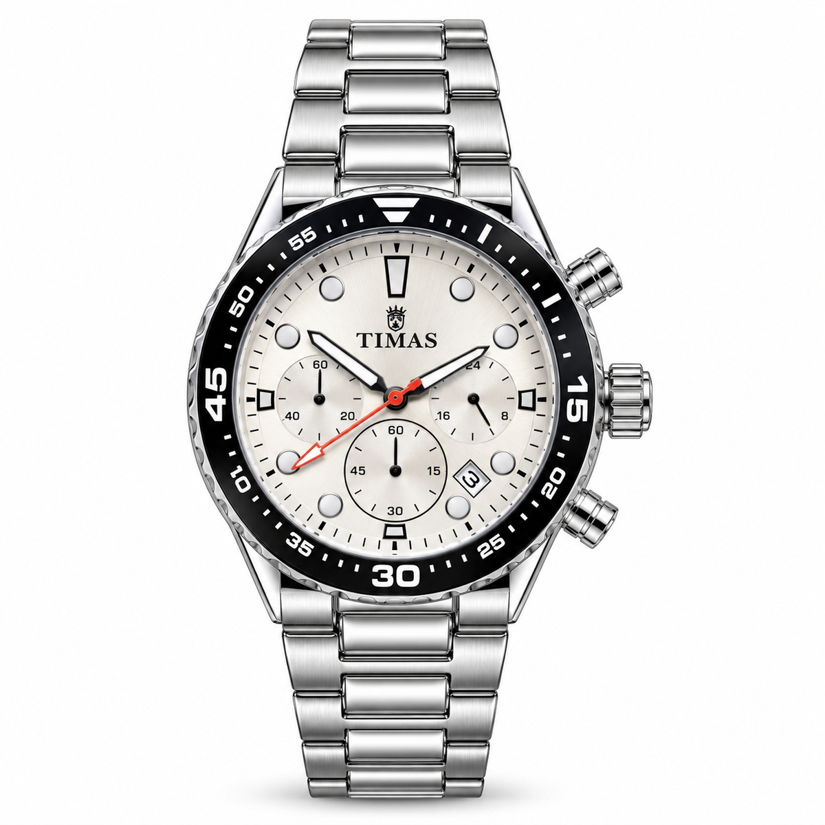 TIMAS Chronograph Quartz Watch with Functional Sub-Dials & Date Display (AWTM-00311)
