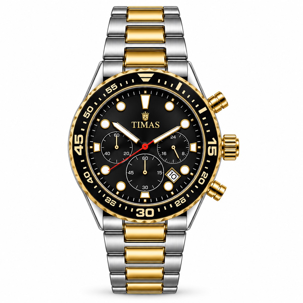 TIMAS Chronograph Quartz Watch with Functional Sub-Dials & Date Display (AWTM-00311)
